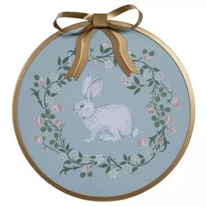 Bunny Wreath Wood Wall Decor